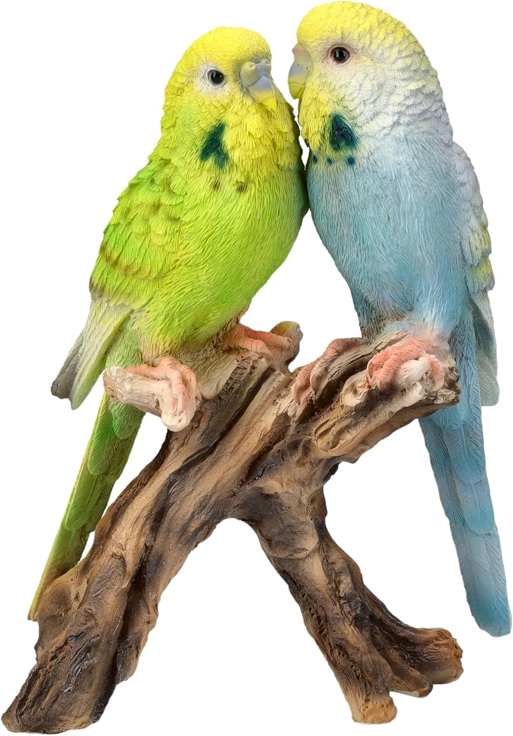 Figures Shop GmbH Lifelike Garden Figurine Budgie Pair 17.5 cm - HotAnt Birds Realistic Decoration