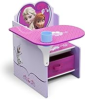 Vista 4 de Delta Children Silla Escritorio Princess Crown con Compartimento de Almacenamiento - Ideal para Artes y Manualidades, Hora de Merienda, Educación