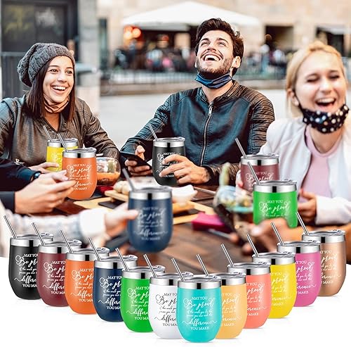 Miniatura 7 de Norme 12 piezas de regalo de agradecimiento para mujeres, hombres, empleados, regalo de agradecimiento de 12 onzas, vaso aislado de acero