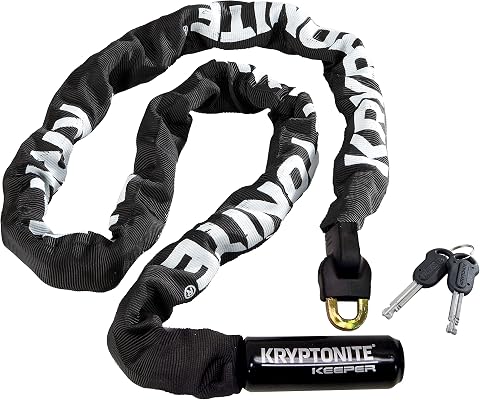 Kryptonite Keeper 712 Bike Chain Lock, 4 Feet Long Heavy Duty Anti-Theft Bicycle