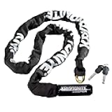 Kryptonite Keeper 712 Bike Chain Lock, 4 Feet Long Heavy Duty Anti-Theft Bicycle Chain Lock with Keys for Bike, Motorcycle, Scooter, Bicycle, Door, Gate, Fence