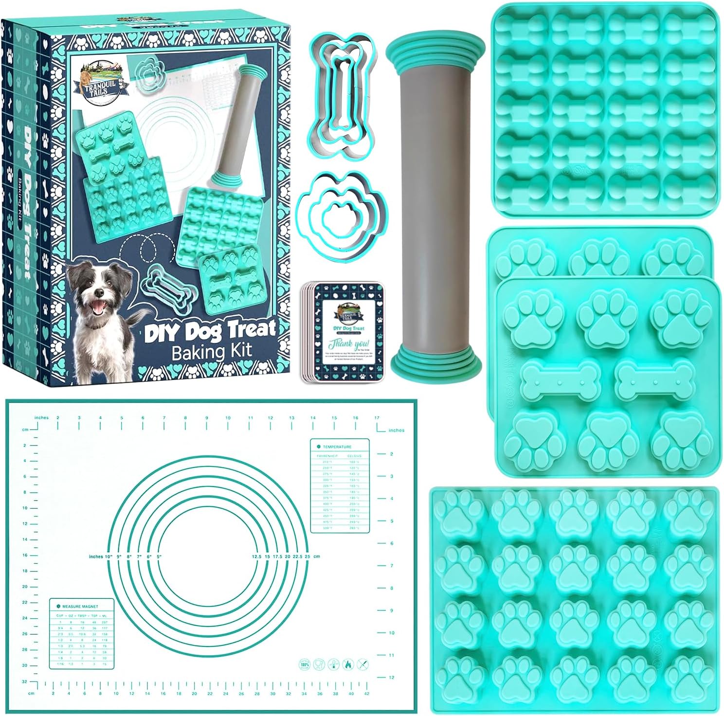 Dog Treat Making Kit Premium Silicone Molds & Cookie