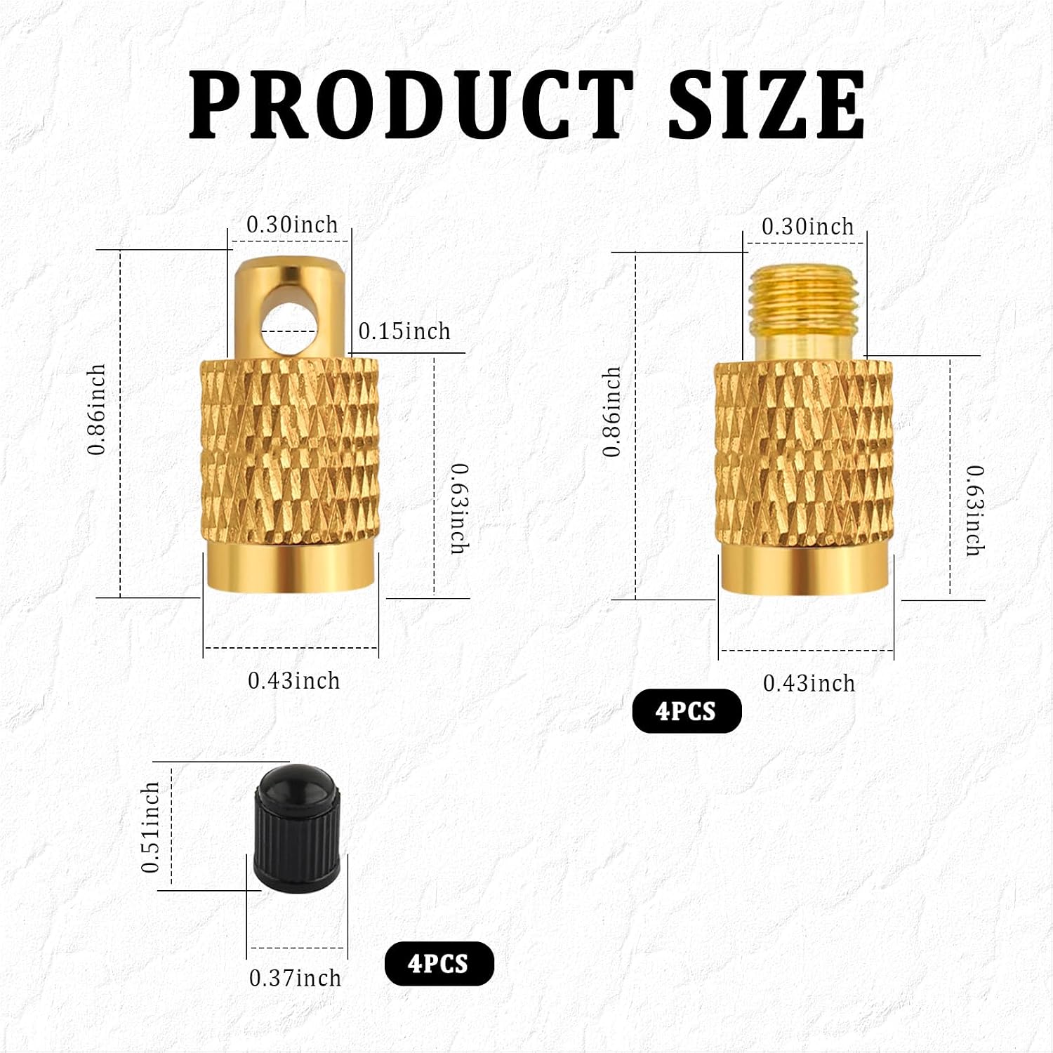 IHOTDER 4-in-1 Bleeder Tire Deflators Offroad Accessories with Key Chain,Portable Universal Purpose Air Down Tire Deflators,Brass Manufactured Auto Tire Tools for Cars,Trucks,SUVs