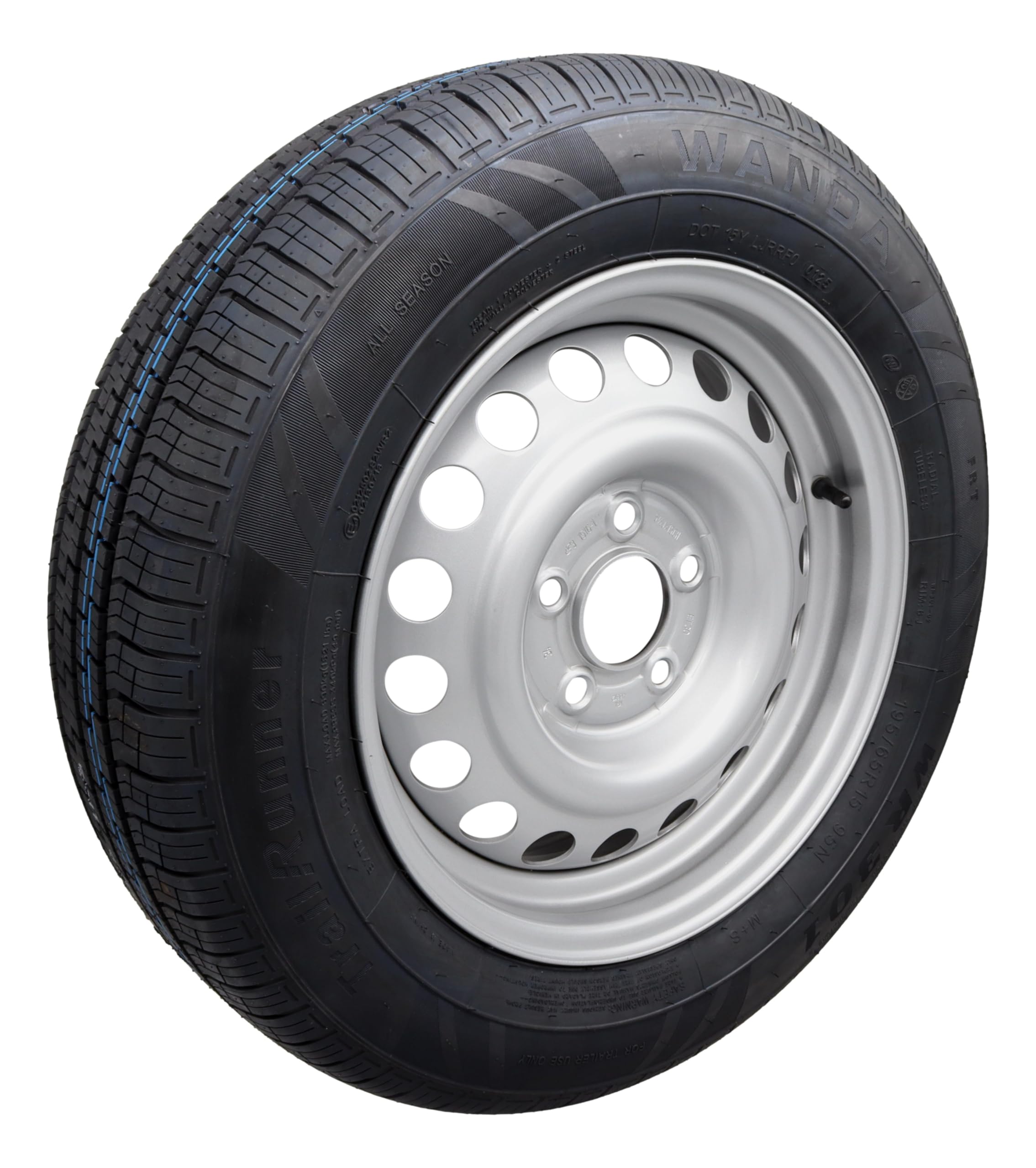 Roue Complète Pour Remorque 195/65 R15XL 112 x 5 - 15" Pour Caravane Avec Pneu 195 65 R 15 XL