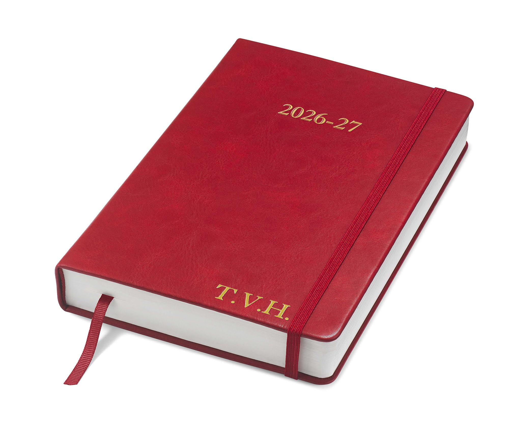 Wykeham's Mid-Year Executive Journal – July 2026 to June 2027 – 2026-27 Day Per Page Diary and Planner – Personalisation Available (Personalised Crimson, A5)