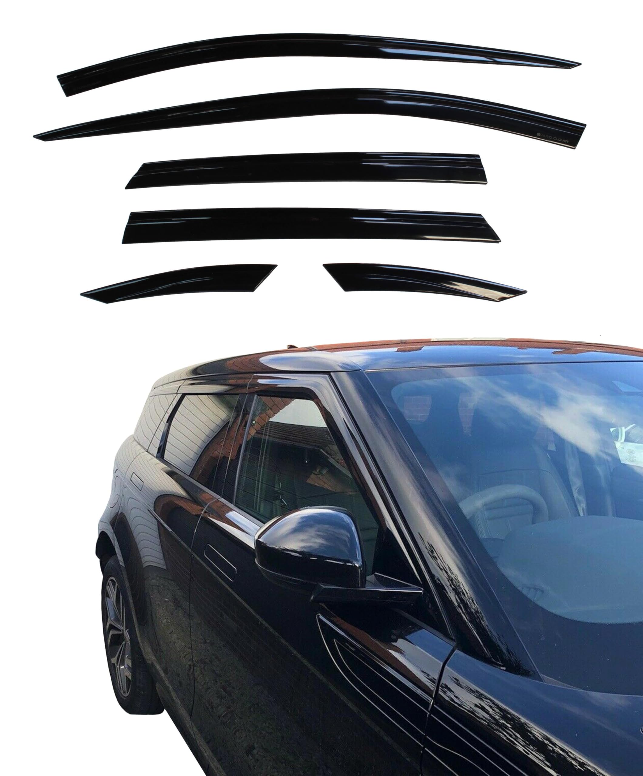 AUTO CLOVER Wind Deflectors for Range Rover Evoque 2019+ MK2 (6 pieces)
