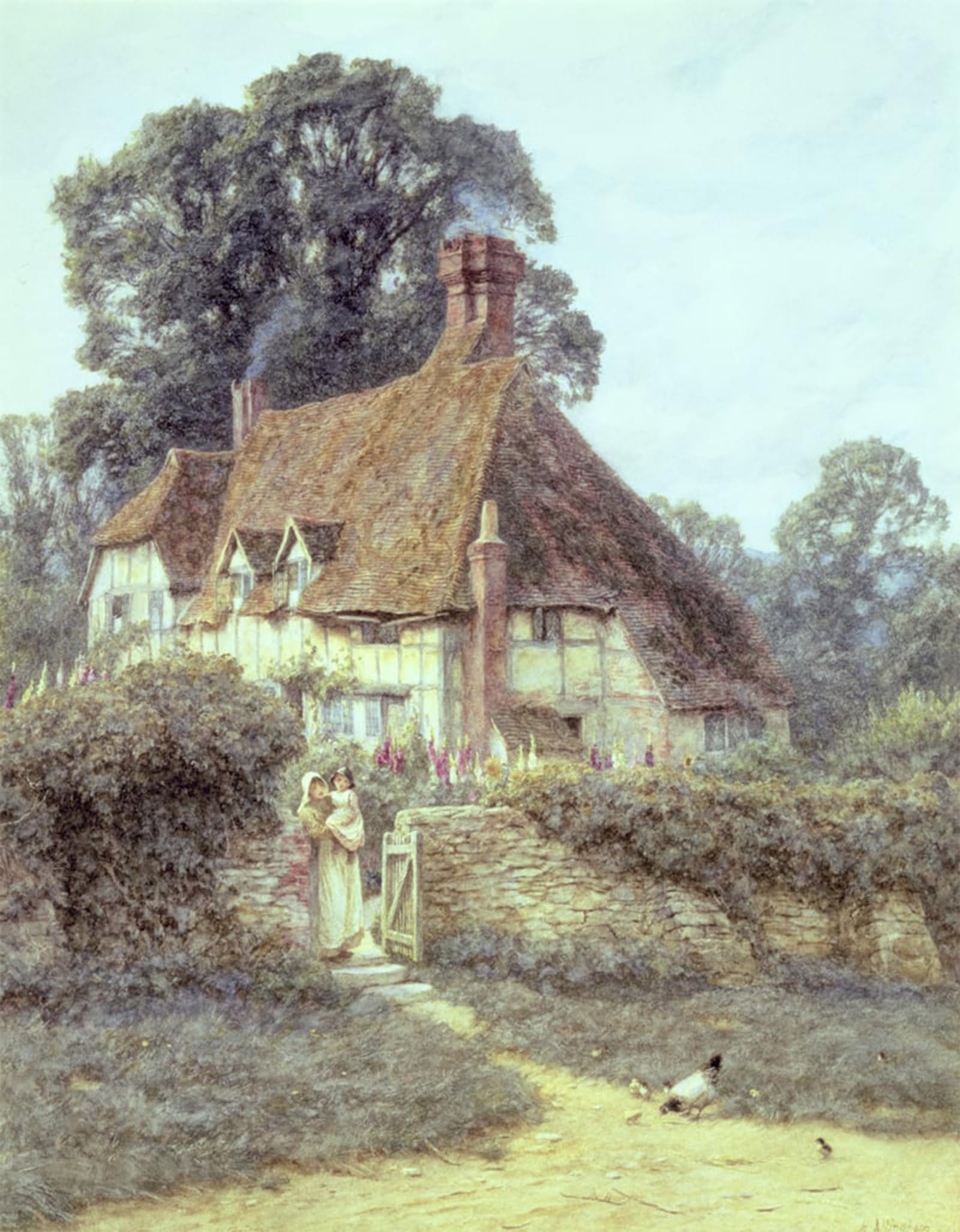 ARTXLXXBN Famous Print Painting Colorful Art Print Near Witley Surrey by Helen Allingham Canvas Art Decorations for Home Decor 60x90cm