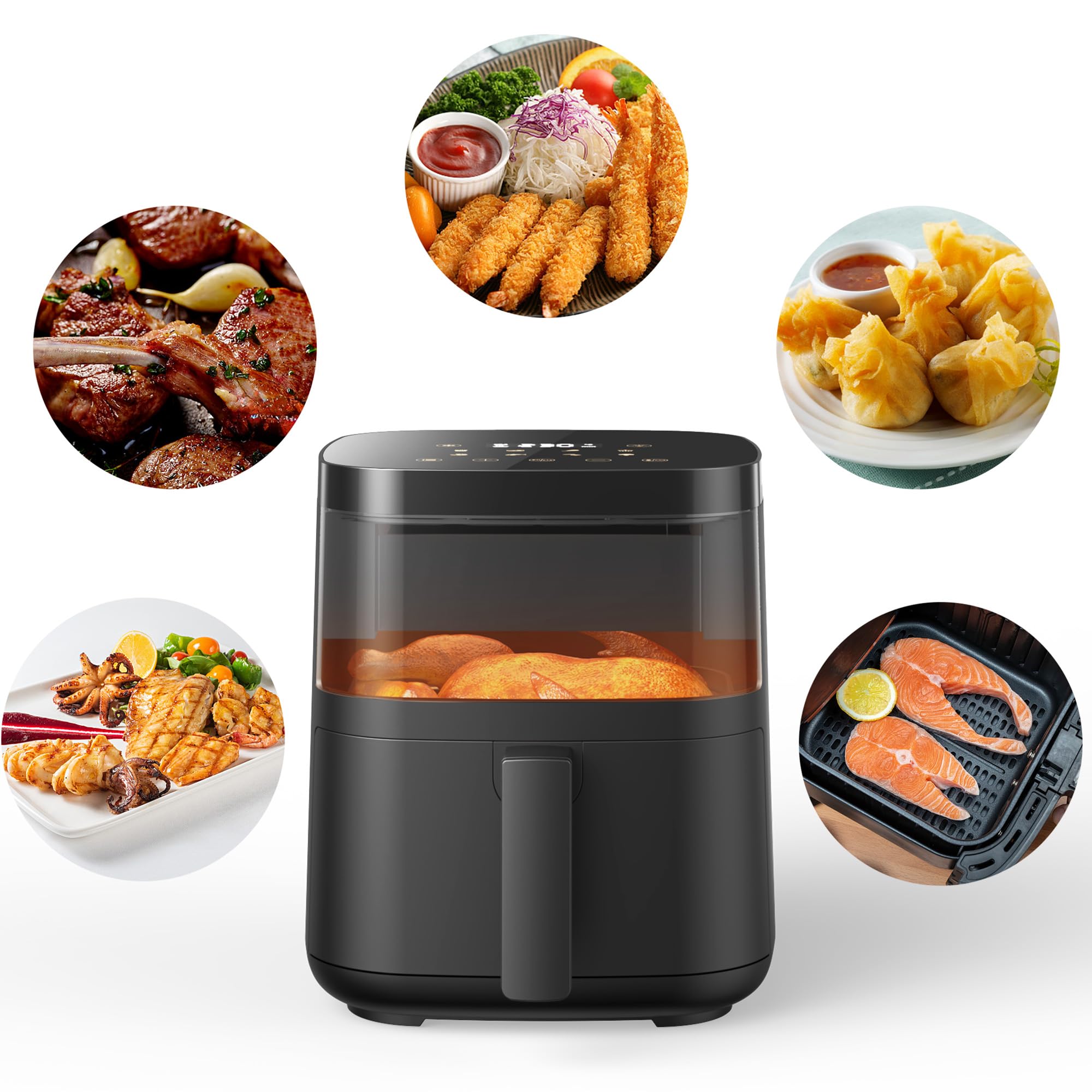 エアフライヤー Amazon.co.jp: ノンフライヤー 可視窓 air fryer 4.5L大容量 1-6人用