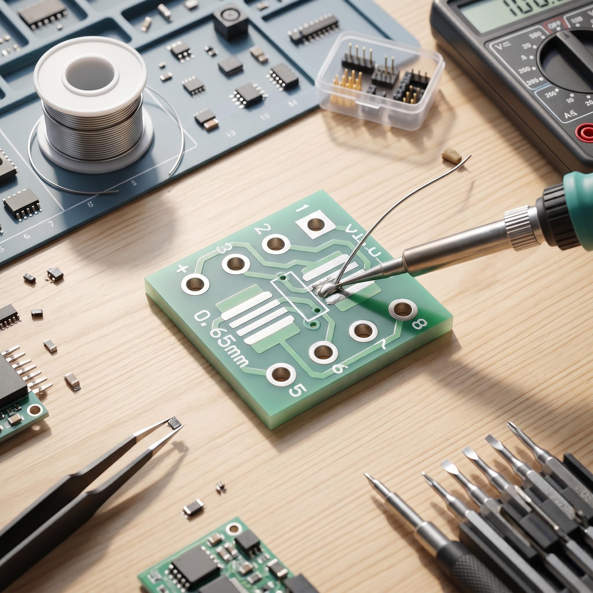 100 pezzi Adattatore SOP8 a DIP8 per Test IC Senza Rimozione Circuiti Stampati TSSOP8 SSOP8 SMD per Breadboard Laboratorio Fai-da-Te Tensione 1V Corrente 1A