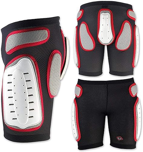 Miniatura 41 de UFO Plast Made in Italy - Pantalones cortos acolchados de plástico para snowboard, esquí, patinaje Blanco con rojo Modelo: Sk09125