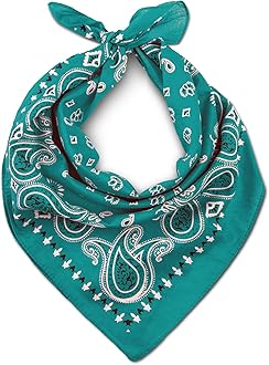 Bandana Scarf for Men and Women - Premium Cotton Stylish & Versatile Paisley Bandanas - Perfect Neck and Head Wear for Summer, Winter and Sports