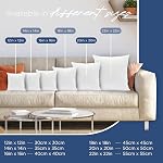 Martex Decorative Throw Pillow Inserts, White, 12" x 12", Pack of 2 | Soft, Supportive & Fluffy, Poly-Cotton Blend Cover, Plush Polyester Fill, Perfect for Sofa, Bed & Living Room