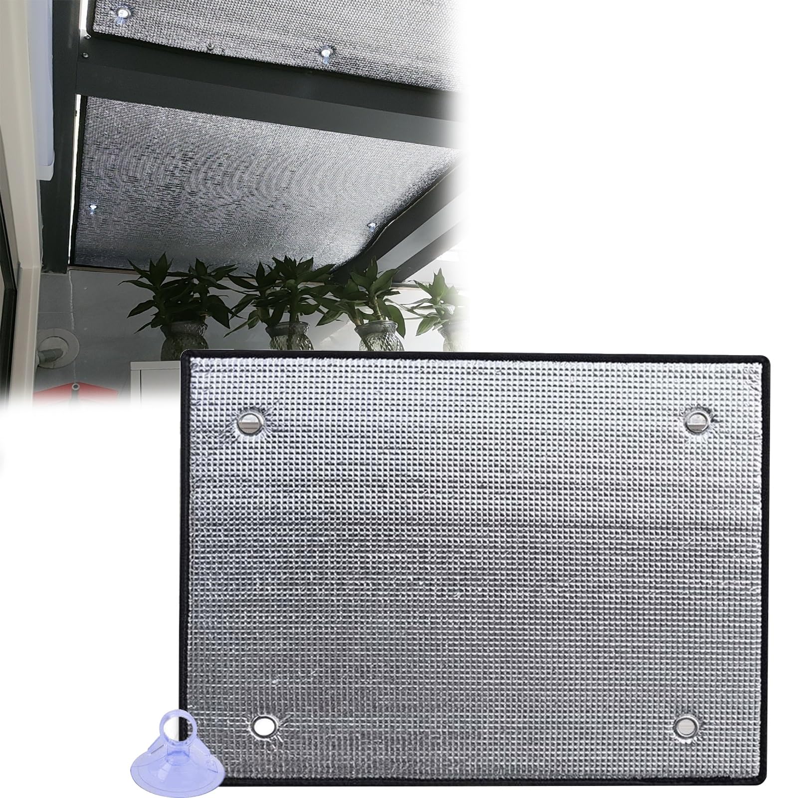 Removable Blackout Window Film 8mm - Thermal Insulation Protection for Home & Car(59x104in)