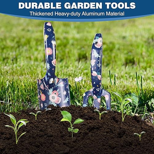 Miniatura 4 de WORKPRO Aluminum Garden Tool Set, 4PCS Heavy Duty Hand Garden Tools with Box Include Trowel, Rake, Pruner, Garden Gloves, Floral and Insect