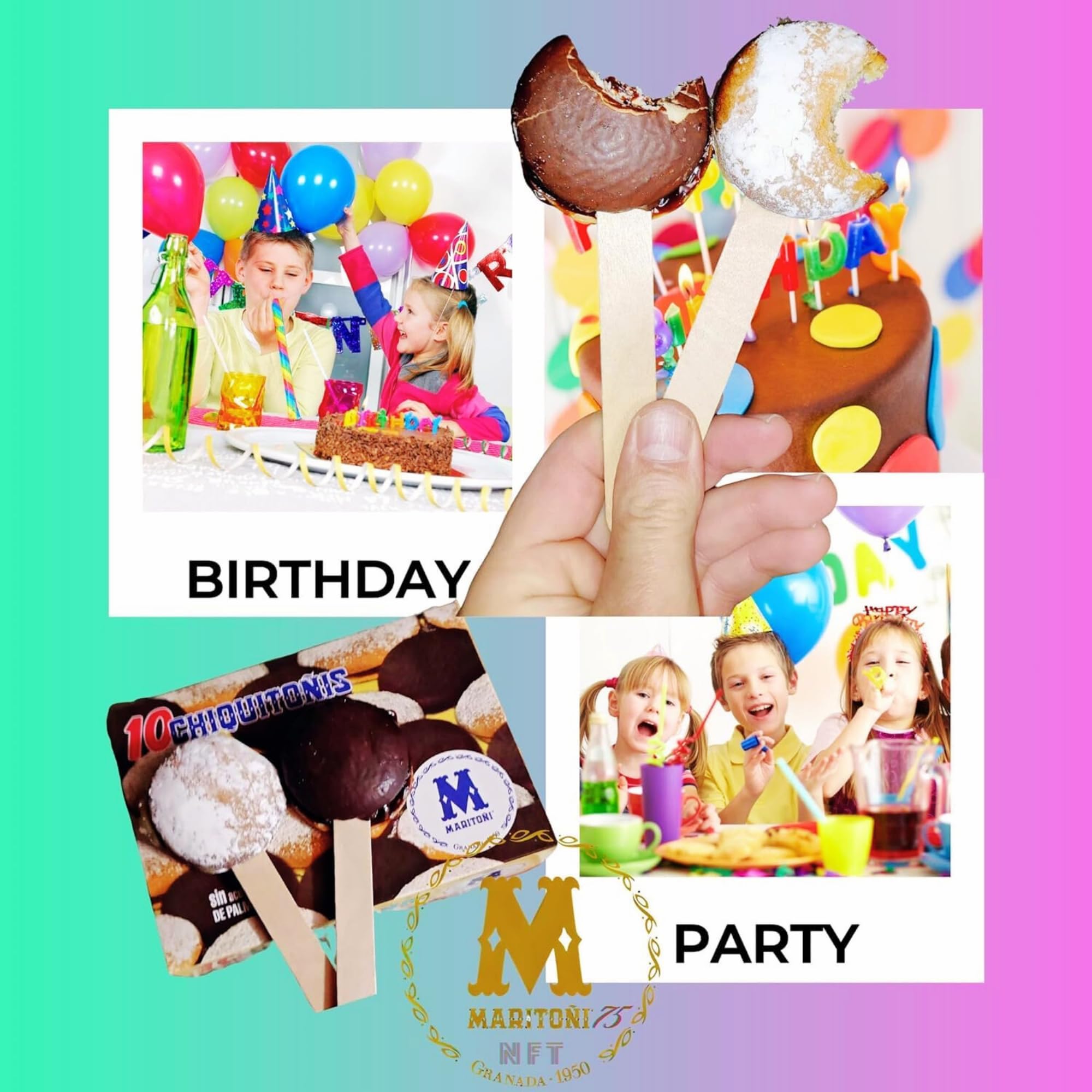Surtido Mini Dulces de Bizcocho y Cacao · MARITOÑI Receta de Granada · Caja Surtida 40 Uds · Eventos y Cumpleaños