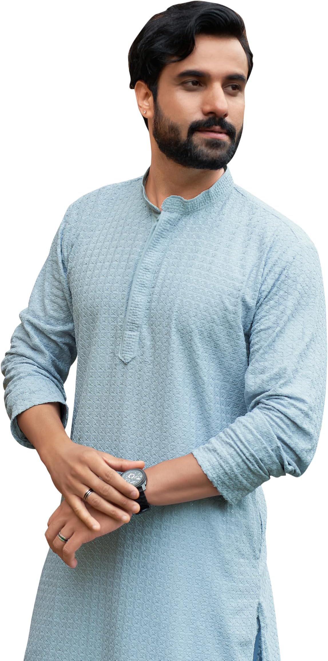 Elegant Chikankari Thread and Sequin Work Kurta for Men – Ideal for Weddings & Cultural Events Regular Fit Kurta Pajama – Casual & Festive Ethnic Wear