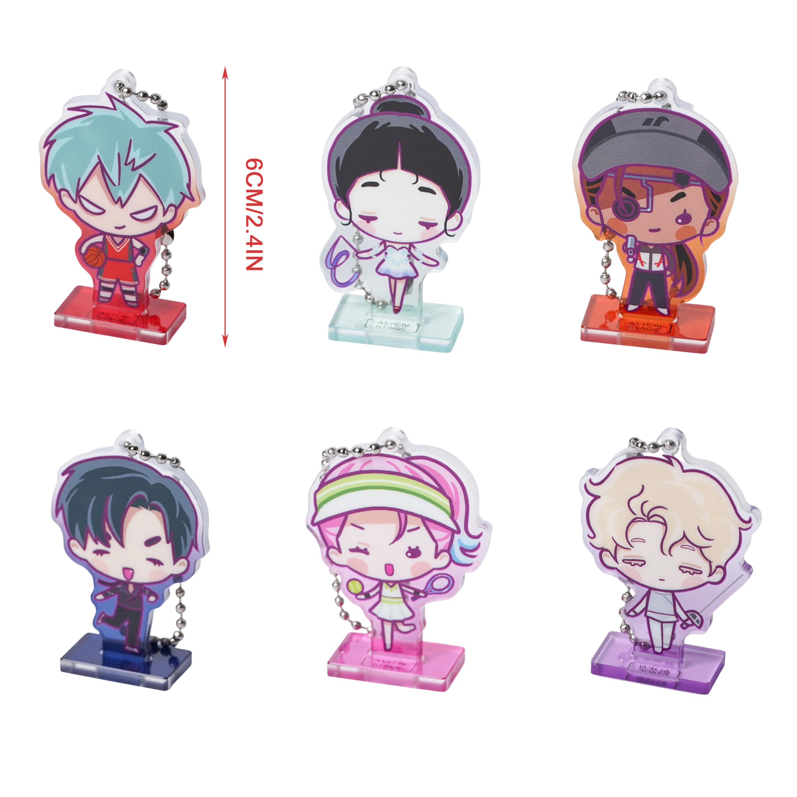 YJacuing Alien Stage Passion Love Series Blind Box Acryl Figur Schlüsselanhänger Offizielles ALNST 3rd Anniversary Merch