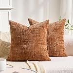 Couvertures d'oreillers décoratifs Chenille Couvre-oreillers Coussin de ferme Couvres de l'étui Khaki 2 Cozy Couverture oreiller Boho Accent Couch Coussins pour Chambre à coucher Salon Moderne Décor
