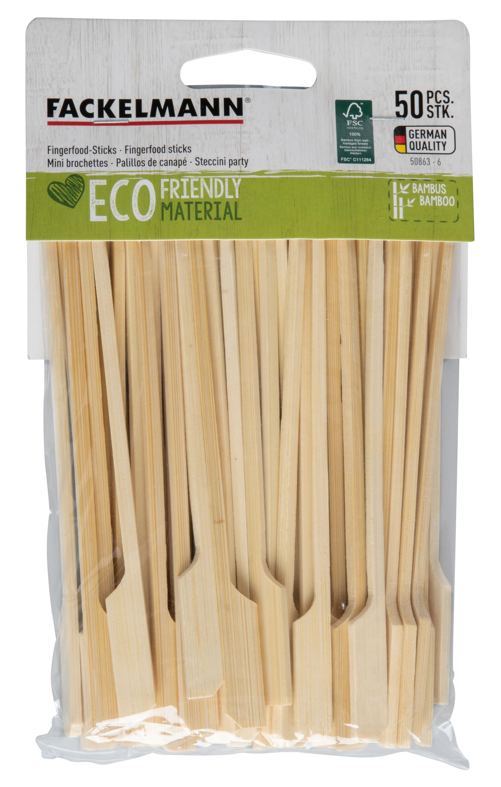 Bastoncini In Legno Per Finger Food - Set Da 50 Pezzi | Spiedini Per Antipasti, Tartine E Party | Ideali Per Feste E Eventi