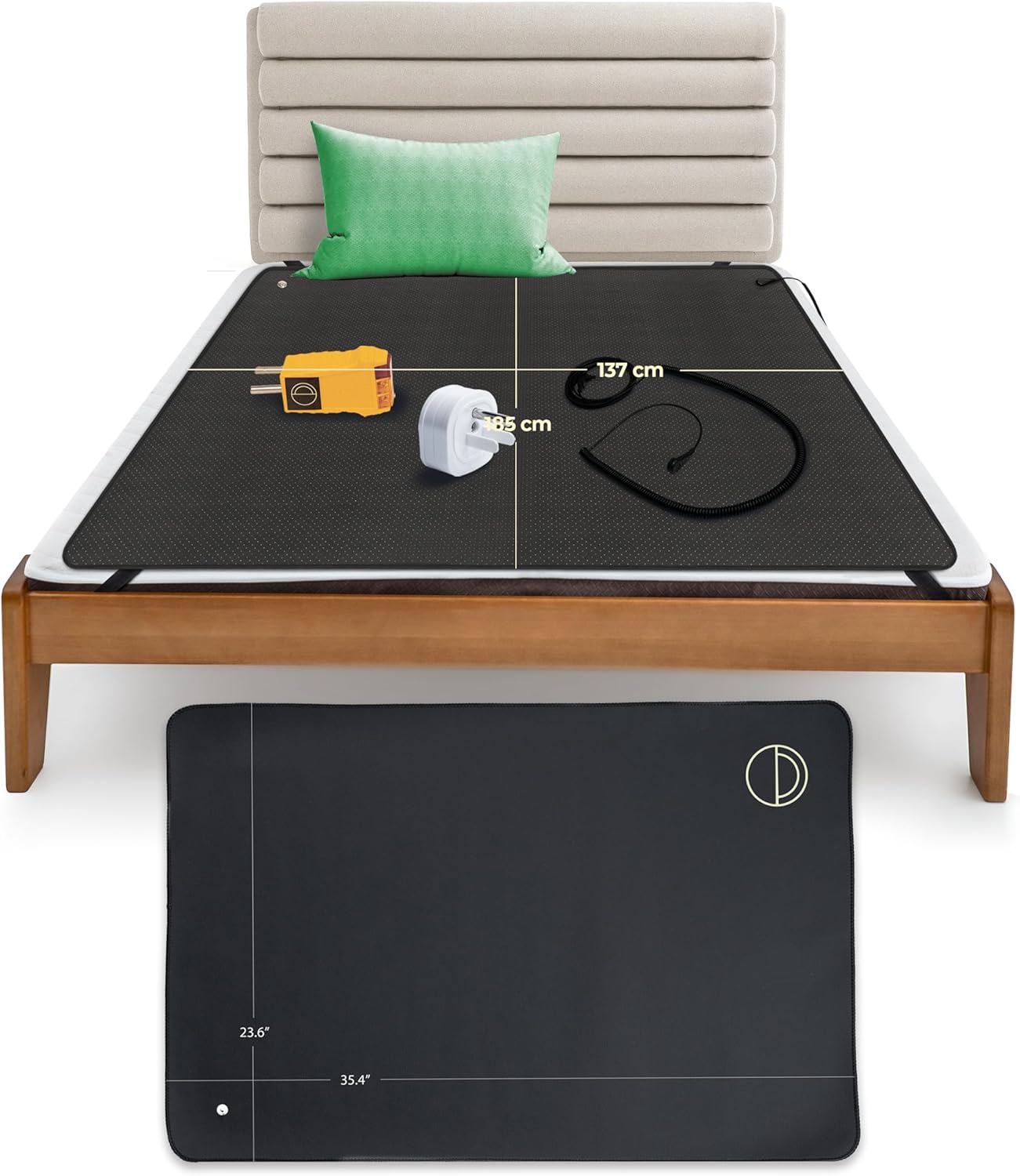 Earth and Moon Grounding Mat for Bed Bundle 35.4" x 23.6