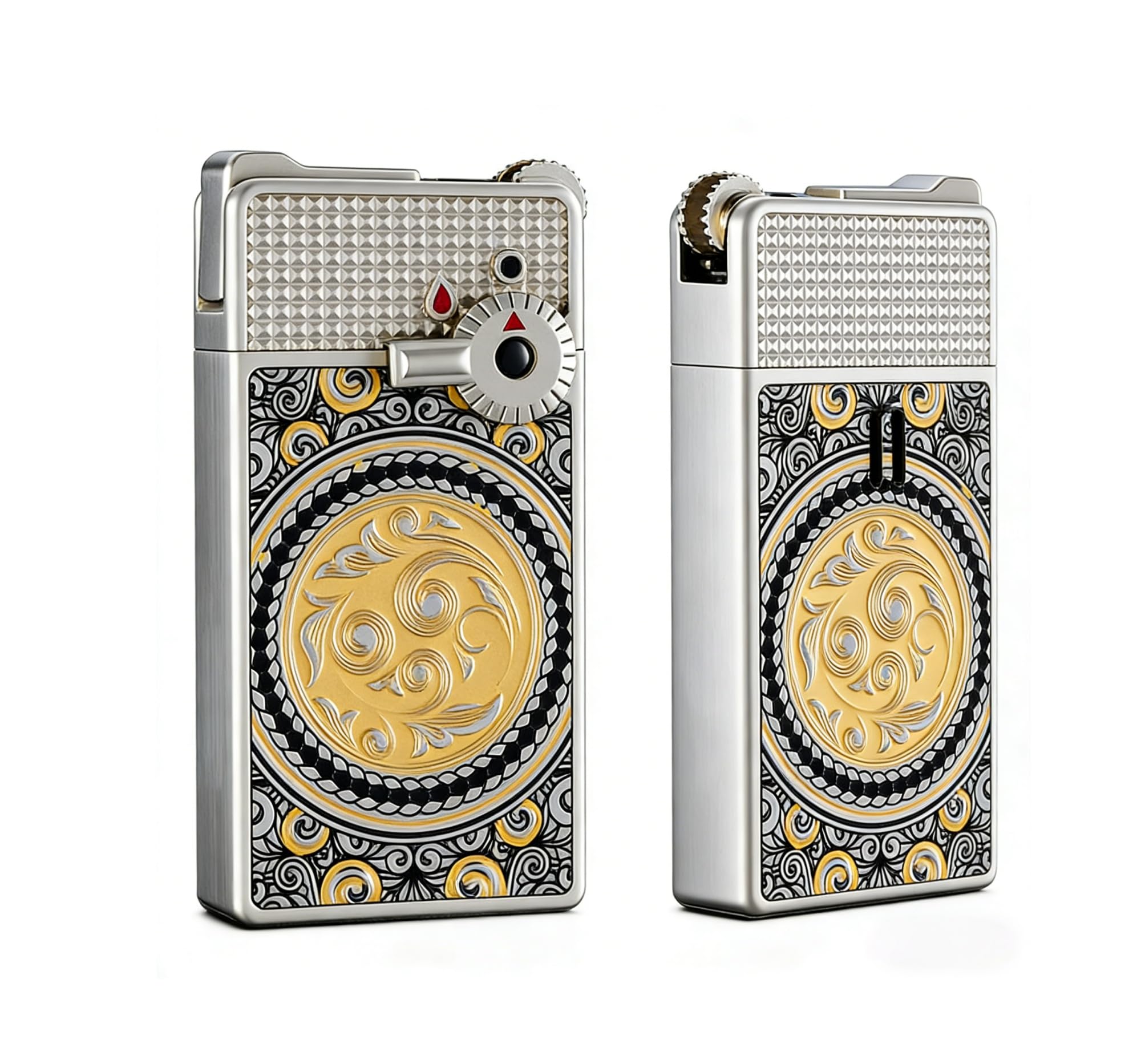 Briquet résistant au vent double flamme pour homme contre les pannes d'allumage