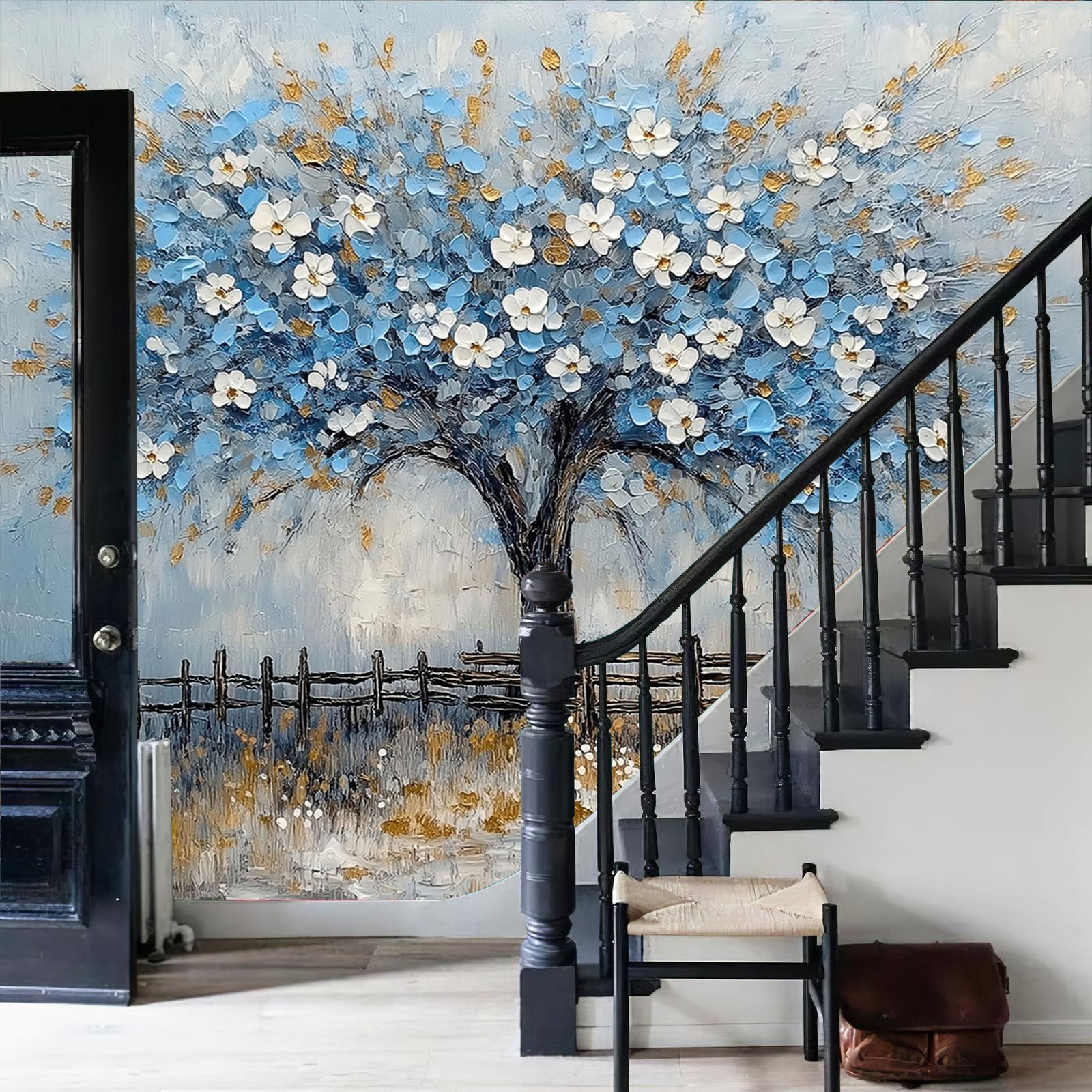 Papel Pintado Panorámico Gran árbol, Fotomural árboles forestales, Papel Pintado Tejido No Tejido No Autoadhesivo, Decoración de Pared para Salón Dormitorio Oficina,250x175cm