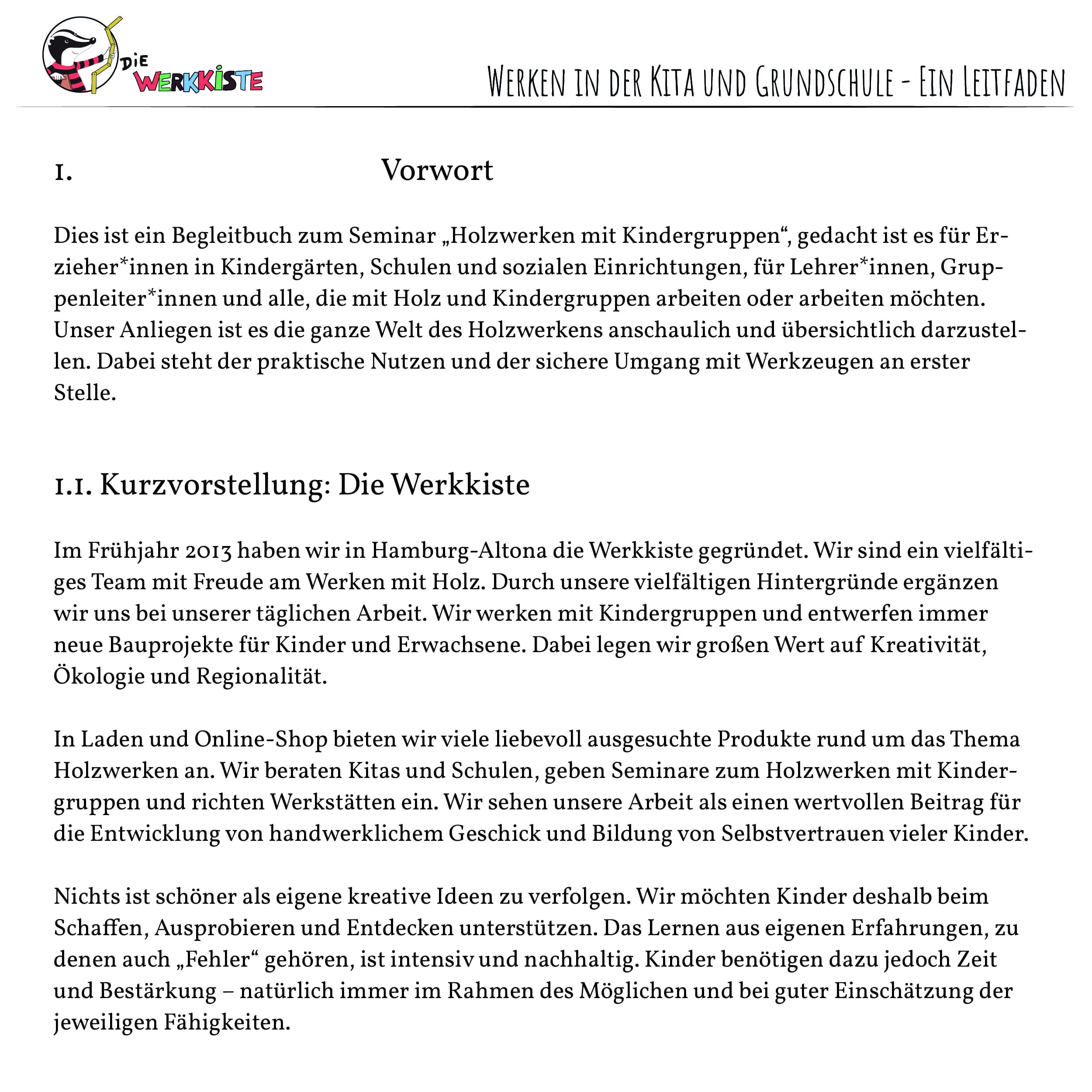 Werken in der Kita und Grundschule: Ein Leitfaden