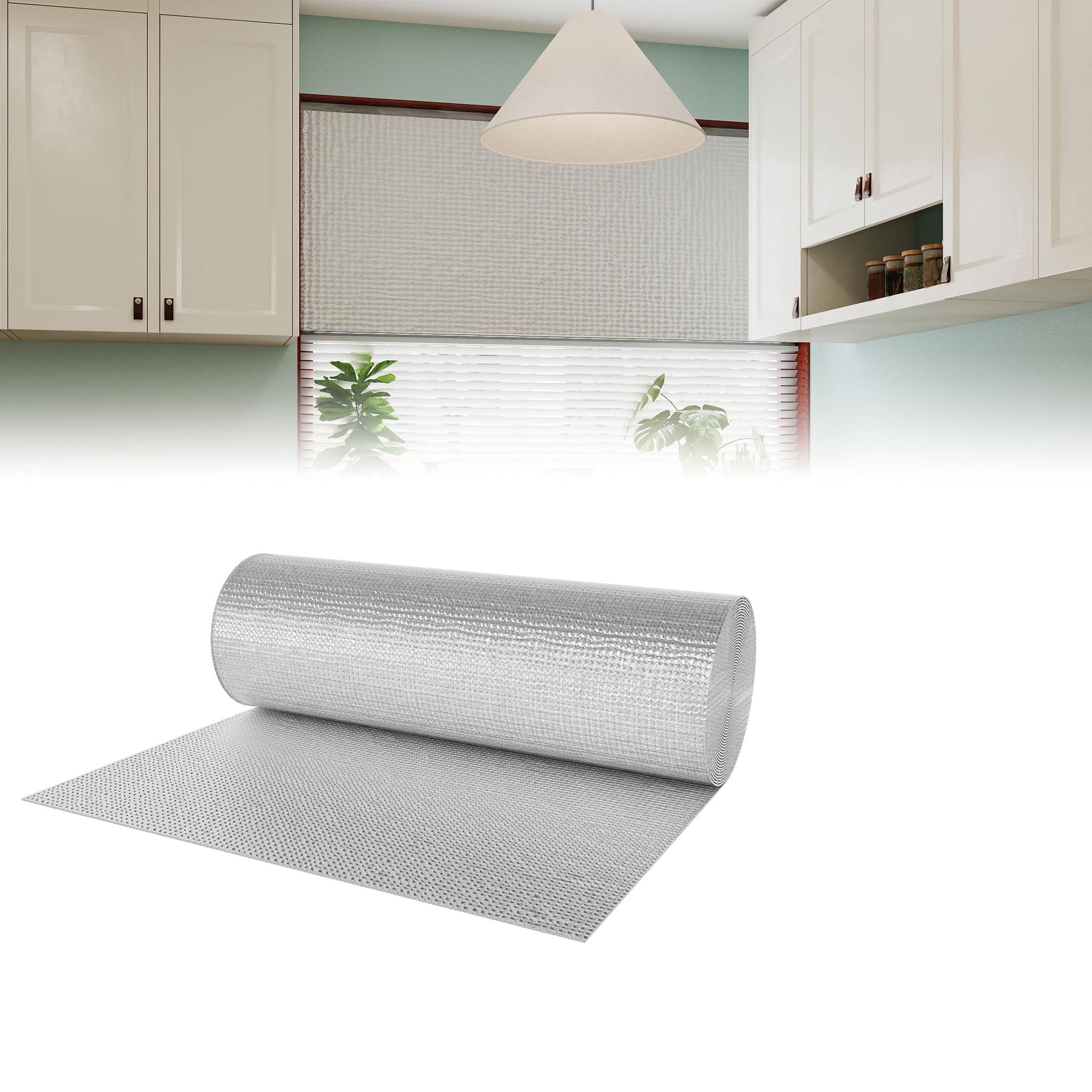 XMTECH Lámina aislante de aluminio, doble capa, 0,6 x 20 m, 200 g/m², lámina de aluminio para aislamiento de techo, suelo y pared, lámina reflectante para radiadores para conservar el calor