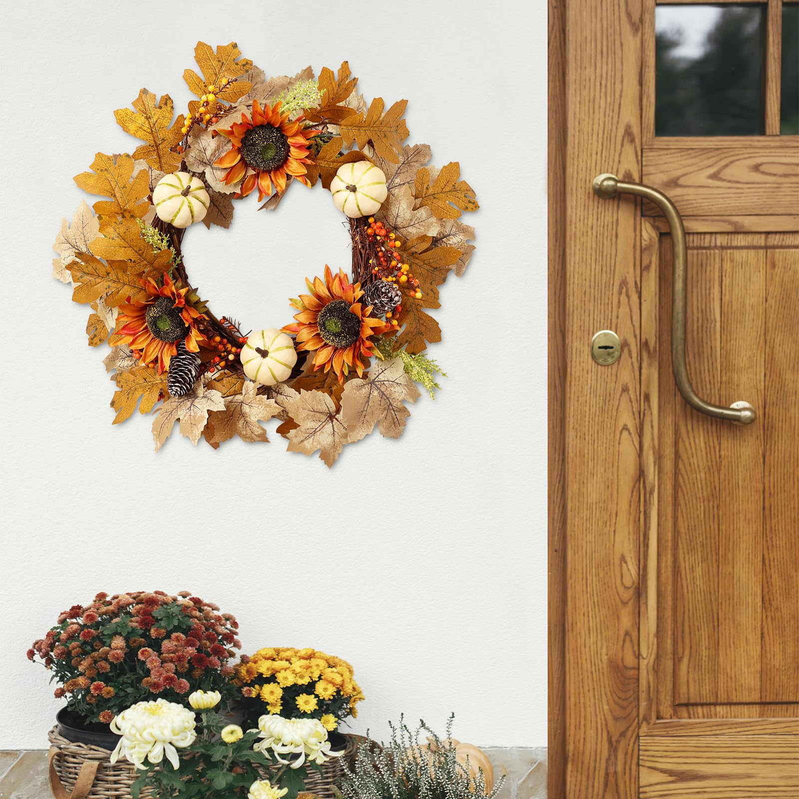 Fall Wreaths for Front Door, HOGARDECK 20