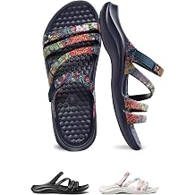 Joybees Women's Lakeshore Sandal, Size 11, Geo Mandala, Lightweight Waterproof Beach Sandals for Women with Honeycomb Pillow Insole, Easy Clean Slip-On Shoe