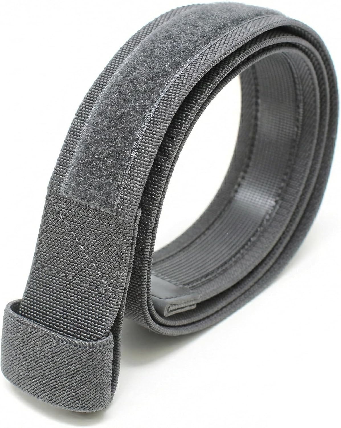BC Belts Black No Scratch Flex Web Belt with Buckleless Hook and Loop Closure – No Buckle No Metal and TSA Approved