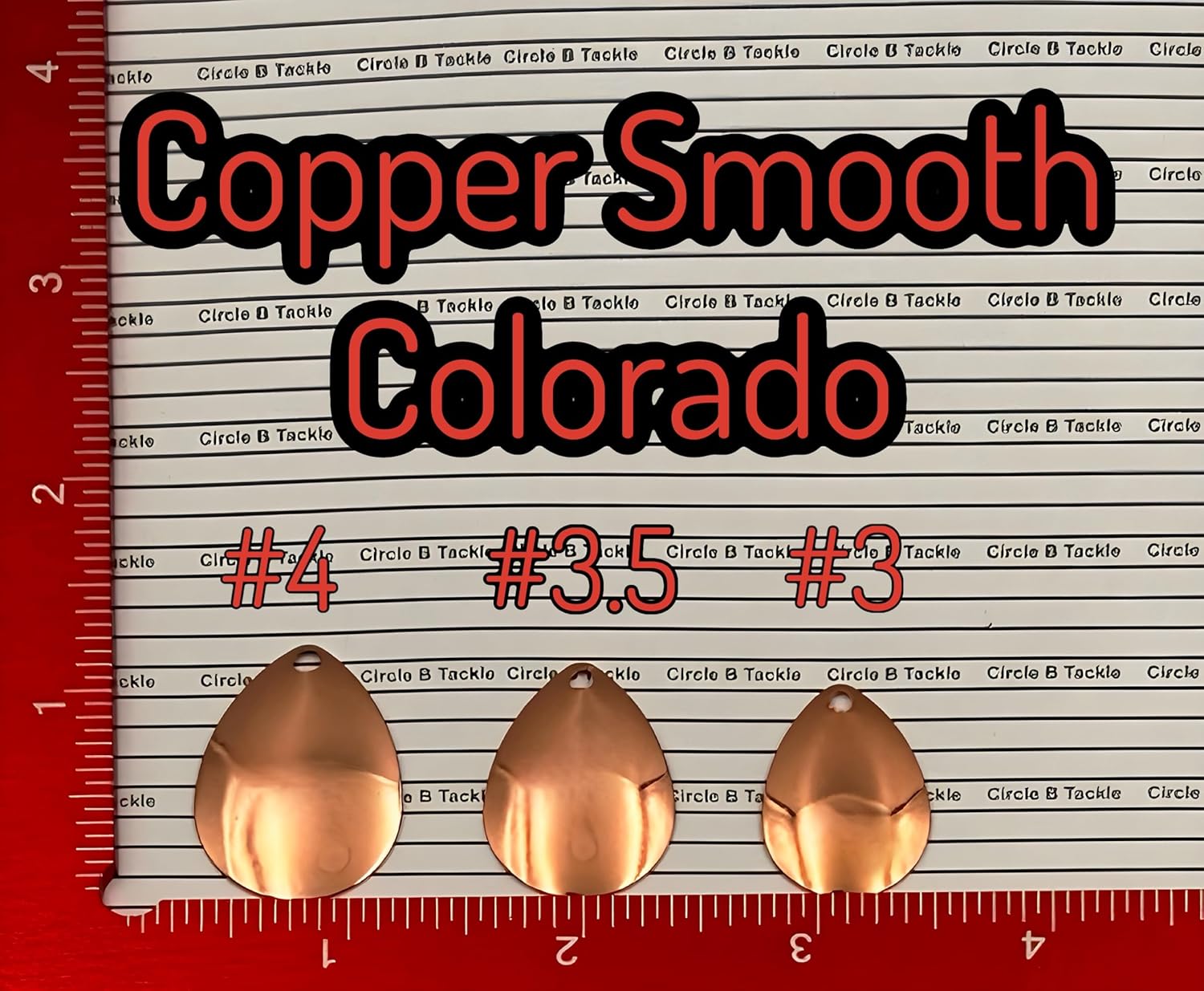 Colorado Copper Smooth Spinner Blade for Lure Making Supplies DIY Lure Part for Spinnerbait Inline Spinner Blade Made in USA 10 or 20 Pack 100% Copper Colorado Blade