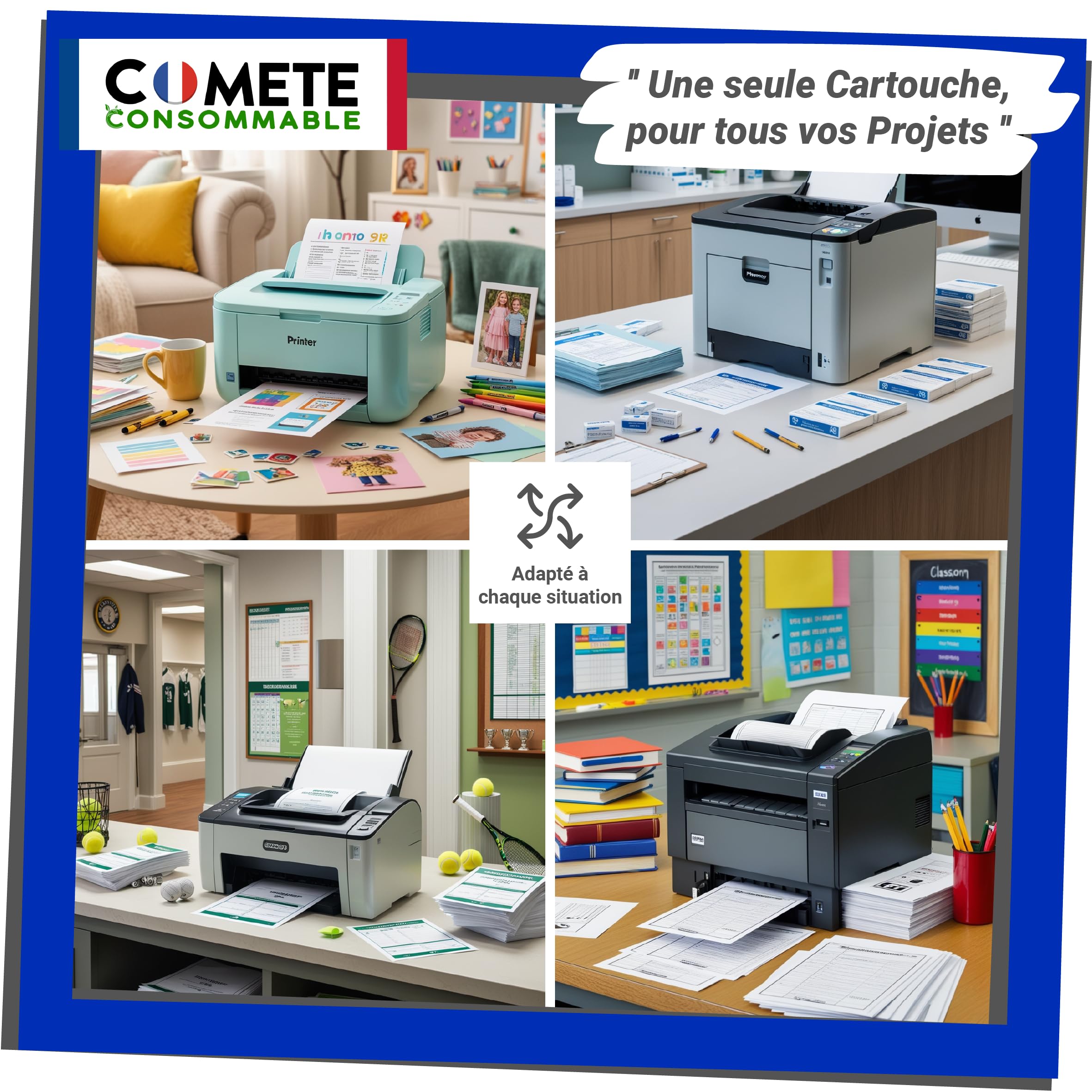 COMETE 2 Cartouches d'encre Compatibles avec PG-540XL CL-541XL 540 541 XL