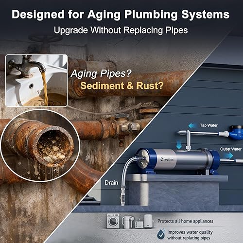 Miniatura 6 de Filtro de agua para toda la casa de ultrafiltración de 13.21GPM, sistema de filtro de agua de acero inoxidable para el hogar, 99.99% de