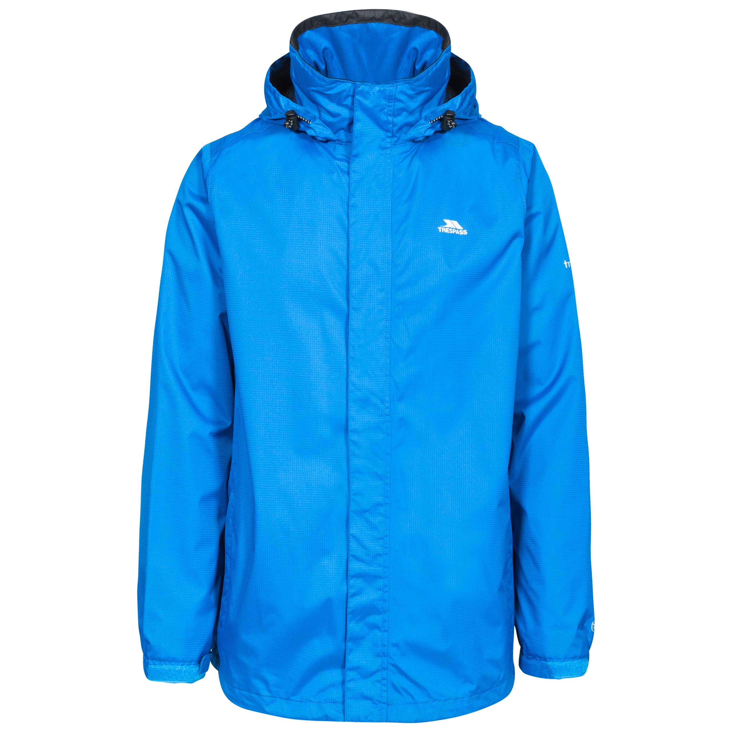 Trespass Mens Fraser II Waterproof Rain/outdoor Jacket With Concealed Hood, Blue (blue), 2XL