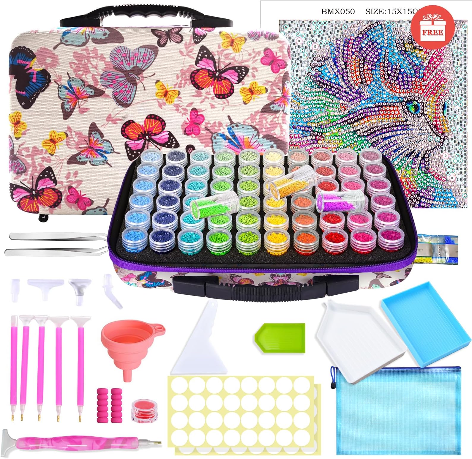 Boîte De Rangement Pour Diamant Painting – 64 Pièces – Portable Et Pratique