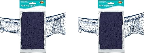 Beistle Cotton Nautical Fish Net Décor 2 Piece Under The Sea Decorations Luau Pa