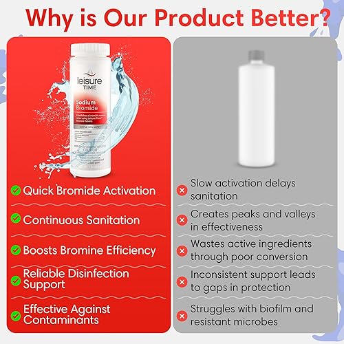 Miniatura 7 de Leisure Time - Bromuro de sodio para jacuzzis - Desinfectante de spa de 1 libra  Inicia la reserva de bromo para sistemas de bromo  Inicio simple de
