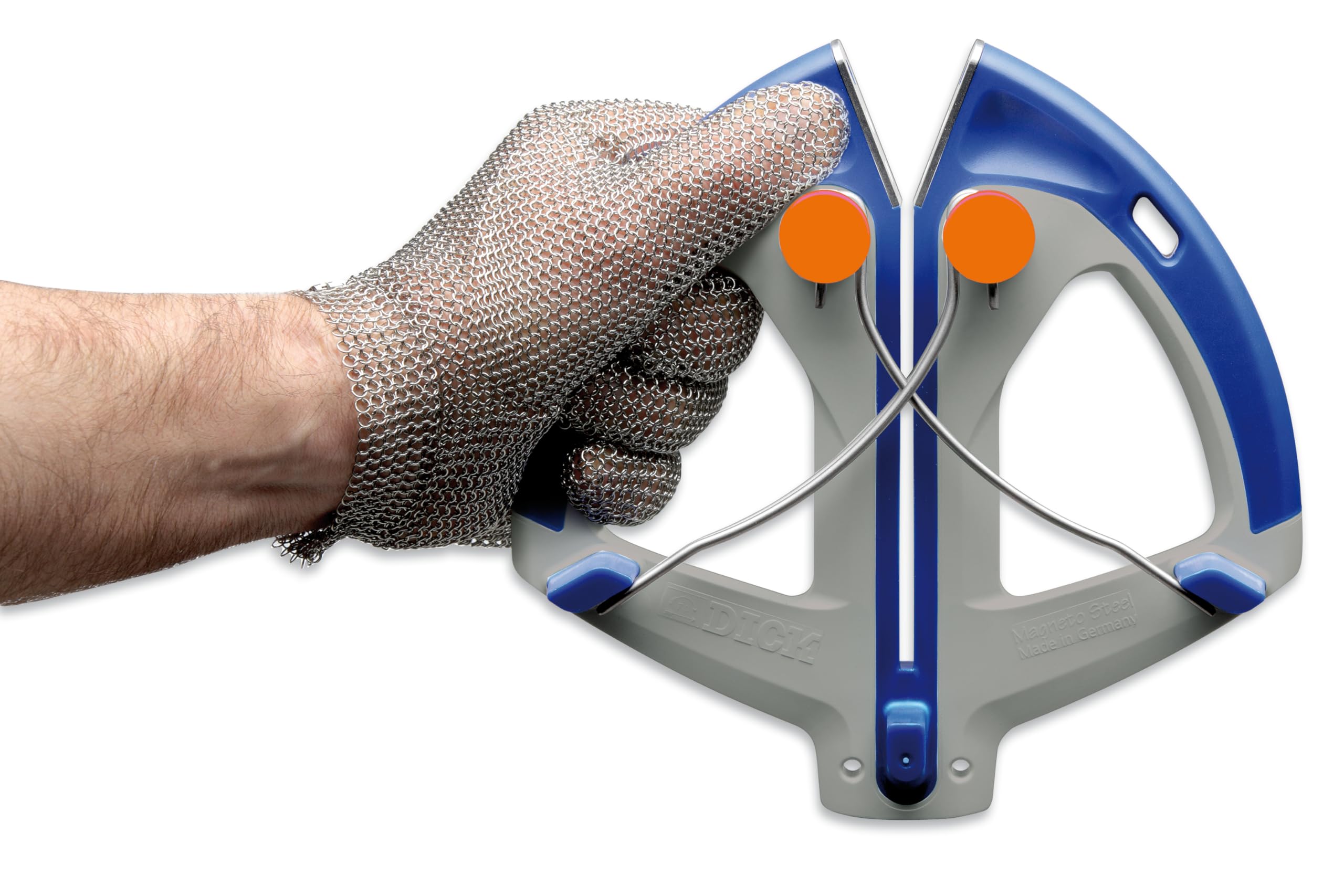 F. DICK Magneto Steel Hyper Drill II (Messerschärfer, winkelgenau, einfache Handhabung, einfaches Durchziehen für optimale Schneide, Messerzubehör) 90084400-77, Blau