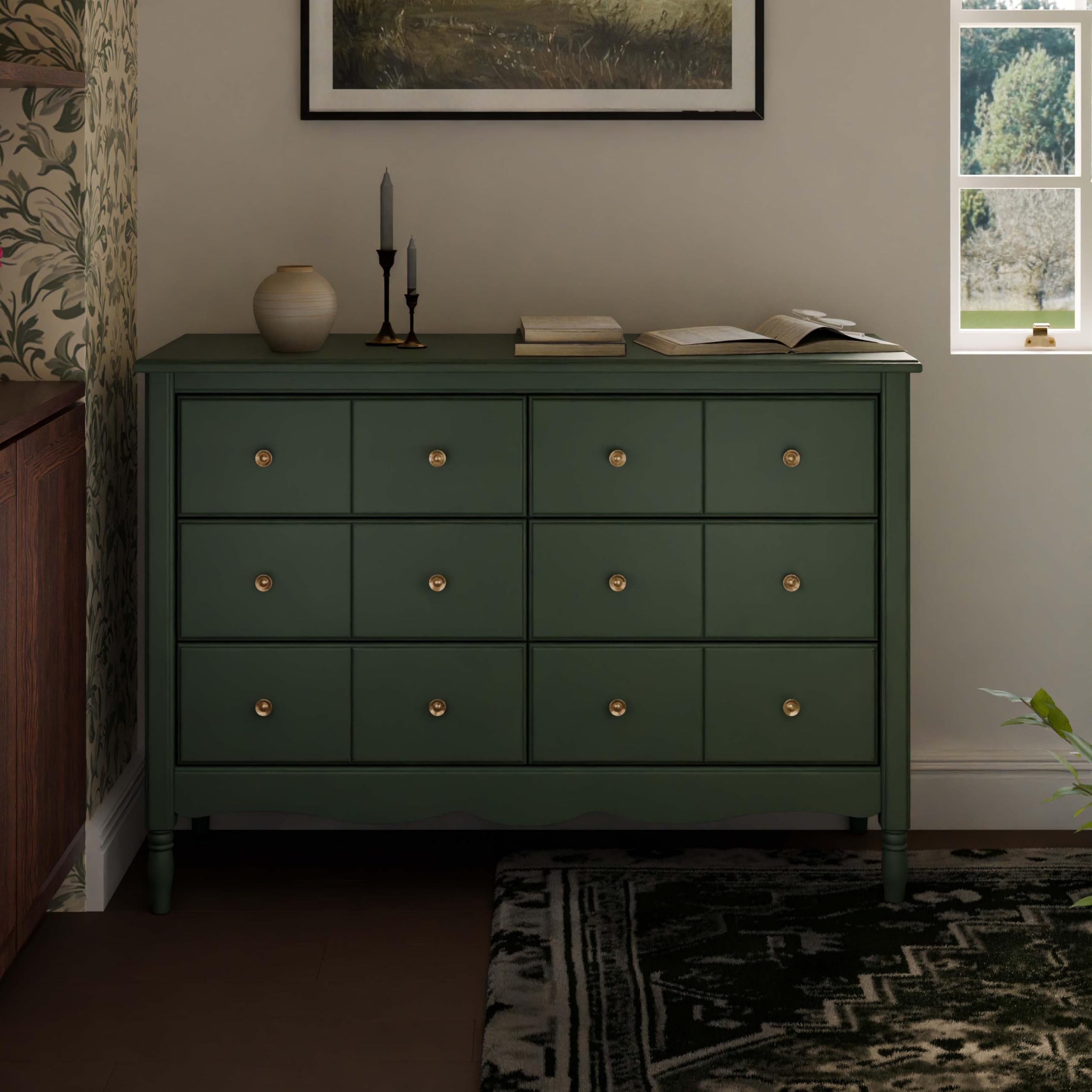 Amazon.com: Namesake Liberty 6-Drawer Dresser in Forest Green, Fully  Assembled, Greenguard Gold Certified, Smooth Glide, Adult and Child Nursery  Dresser, Vintage/Apothecary Design : Home & Kitchen