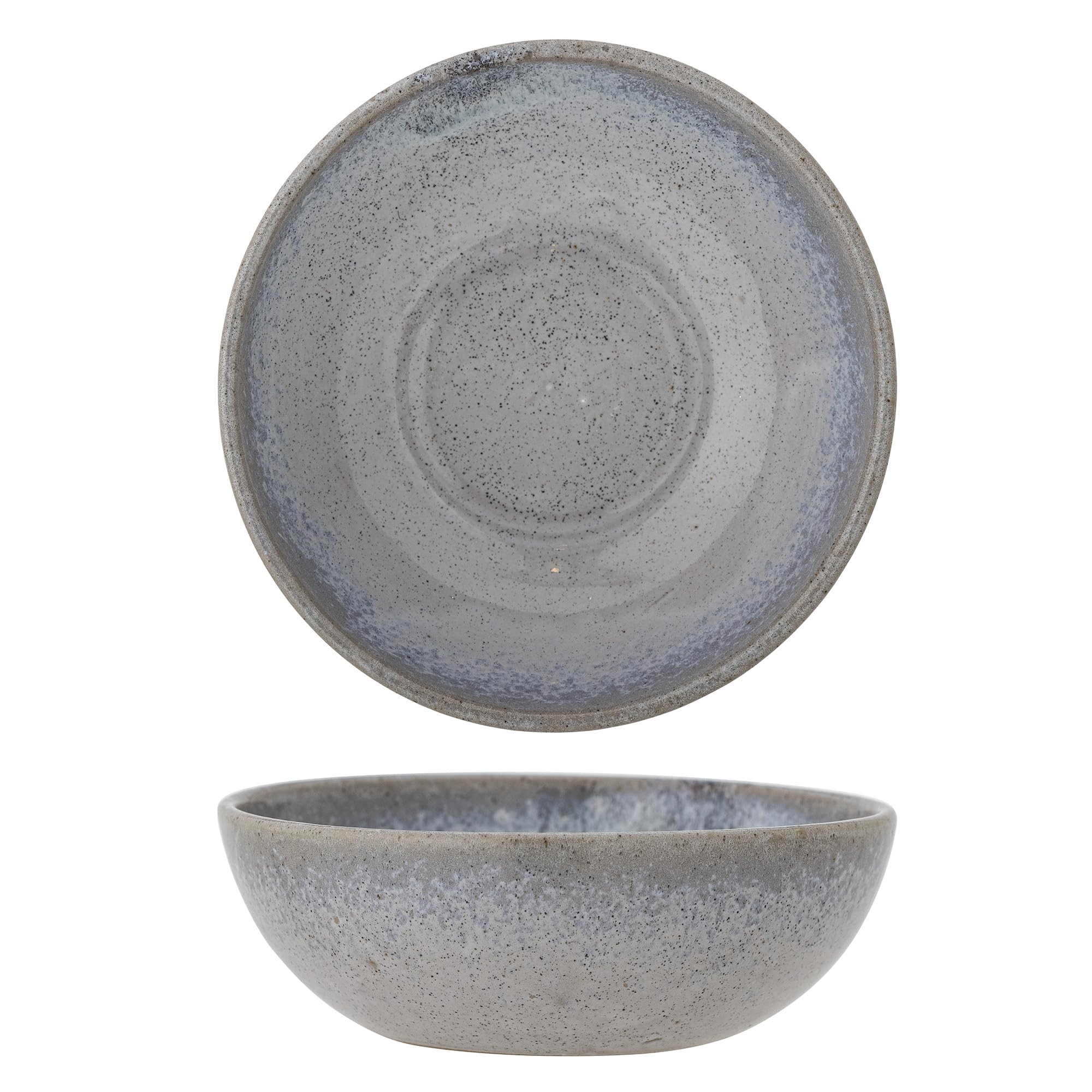 Bloomingville Paula Bowl - Stylish Stoneware Bowl in Blue, Microwave and Dishwasher Safe