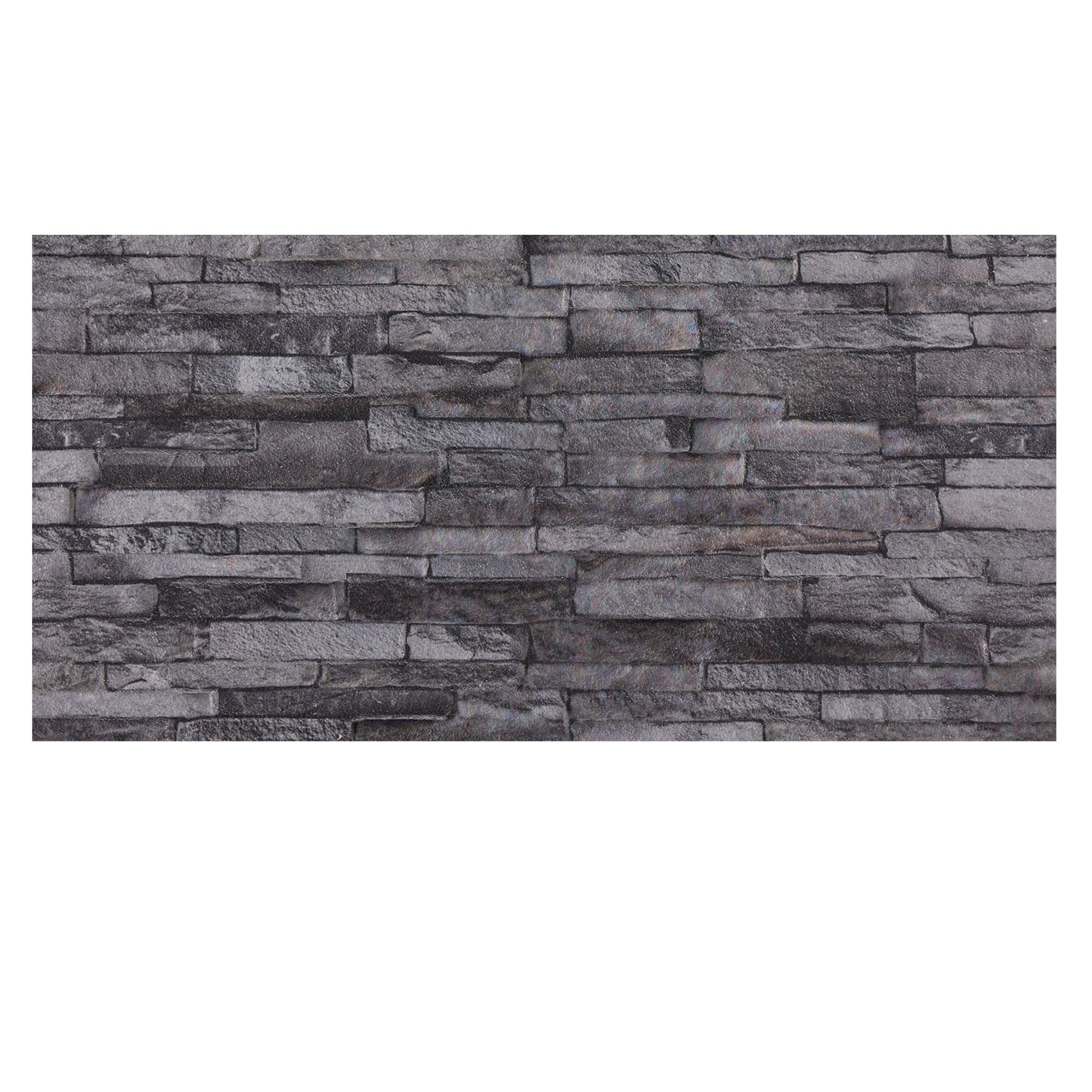 K&B Panels 3D Wall Panels, Slate Effect Styrofoam Wall Panelling Kit, Lightweight, Easy to Install, Dual Insulation to Reduce Acoustic Noise, Indoor & Outdoor (Slate Charcoal) (1 Panel)