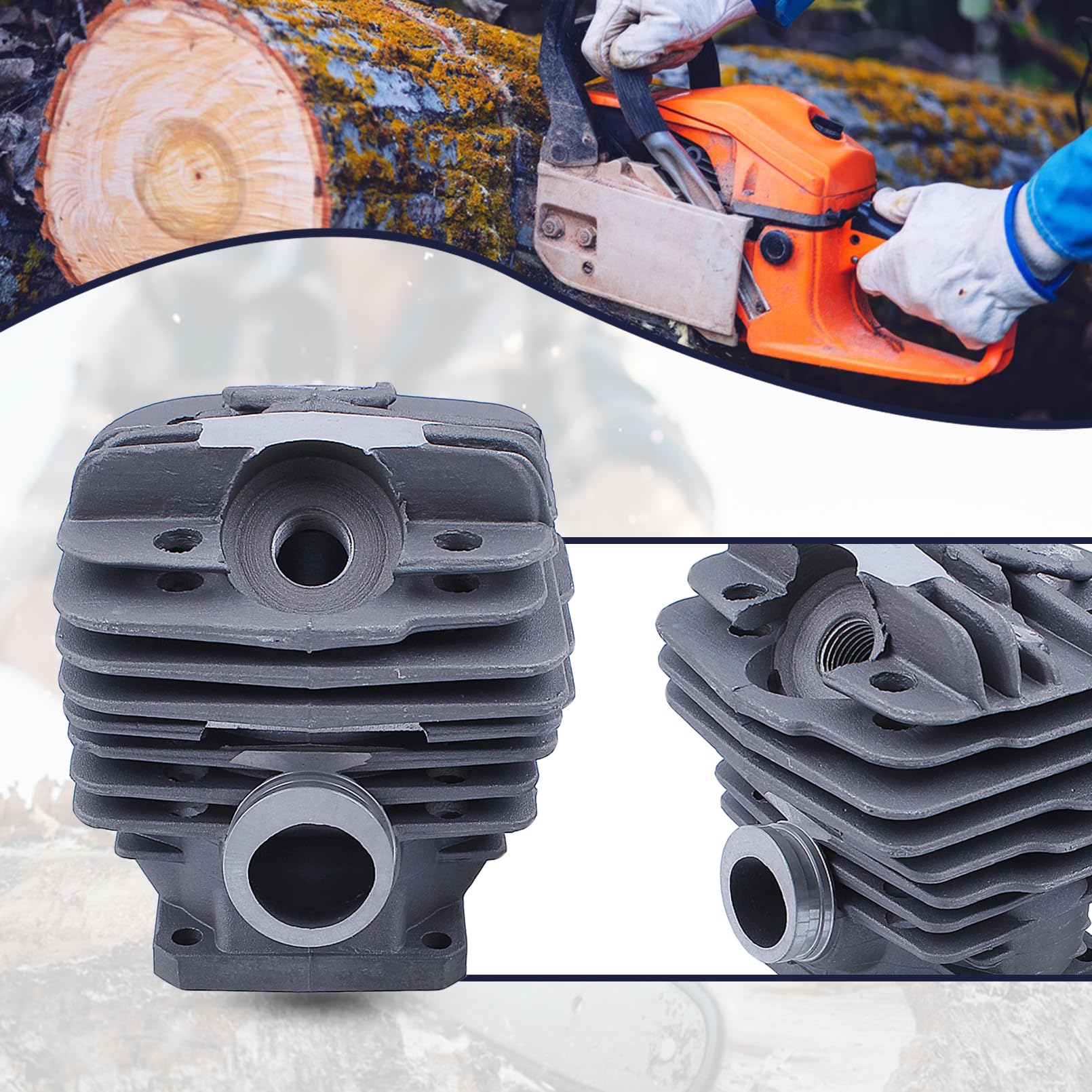 Kit de Filtre à air de Joint d'huile de Piston de Cylindre de 48 mm, pour tronçonneuse Stihl 036 Ms360 Ms 360, 11250201206, 1125 020 1206, 11250201215, 1125 020 1215, 11250201213