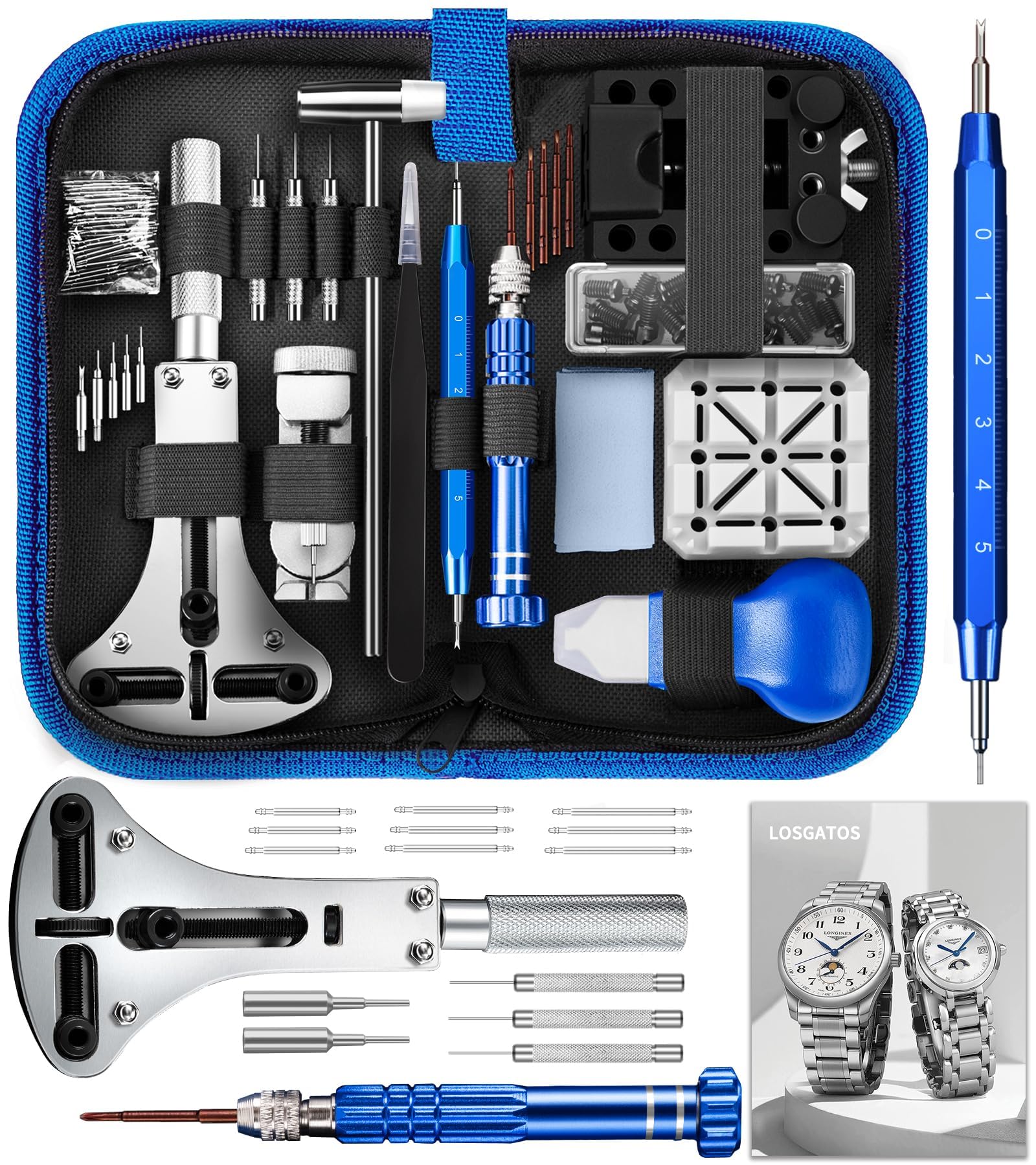 Uhrenwerkzeug Uhrmacherwerkzeug Uhr Reparatur Set: LOSGATOS 149-tlg Uhren Reparaturset zum Uhren Batteriewechsel Uhrenarmband Werkzeug