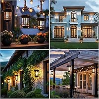 Vista 7 de Otdair Linternas solares al aire libre impermeables, 2 unidades, con encendido/apagado automático, luces solares colgantes para exteriores