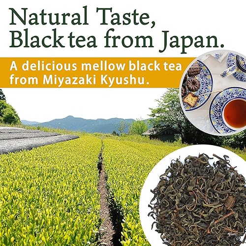 Miniatura 3 de Té negro orgánico japonés hoja suelta, 100% hecho en Japón, 3.53 oz de hojas de té【YAMASAN】
