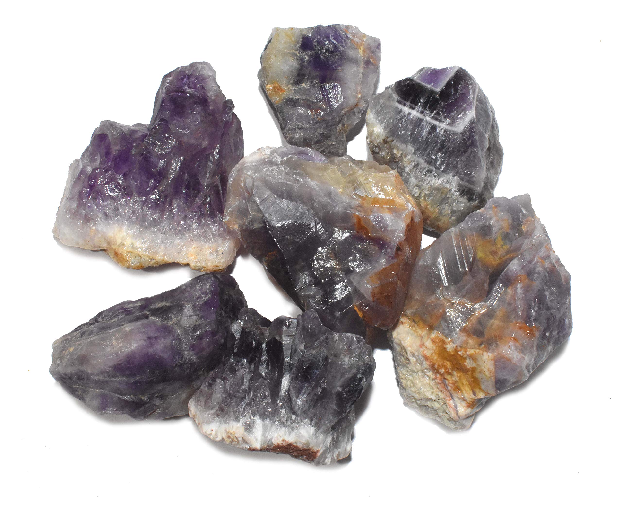 Pyramid Tatva Raw - 100 Gram Rough Stone Natural Healing Crystal Stone Reiki Chakra Balancing (Dark Amethyst)