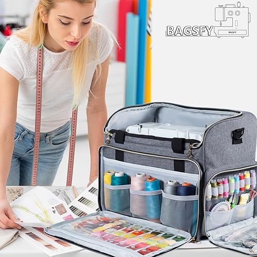 Miniatura 18 de BAGSFY Funda para máquina de coser para hermano, cubierta antipolvo para máquina de coser para cantante, cubiertas antipolvo acolchadas compatibles