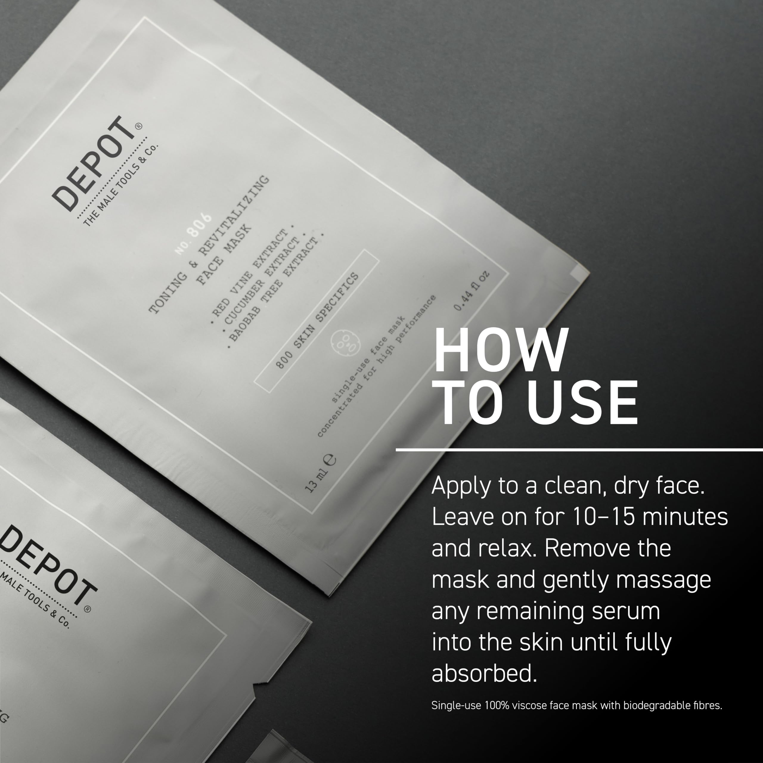 Depot 806 Masque tonifiant et revitalisant pour le visage 12PZ da Uomo STFM000