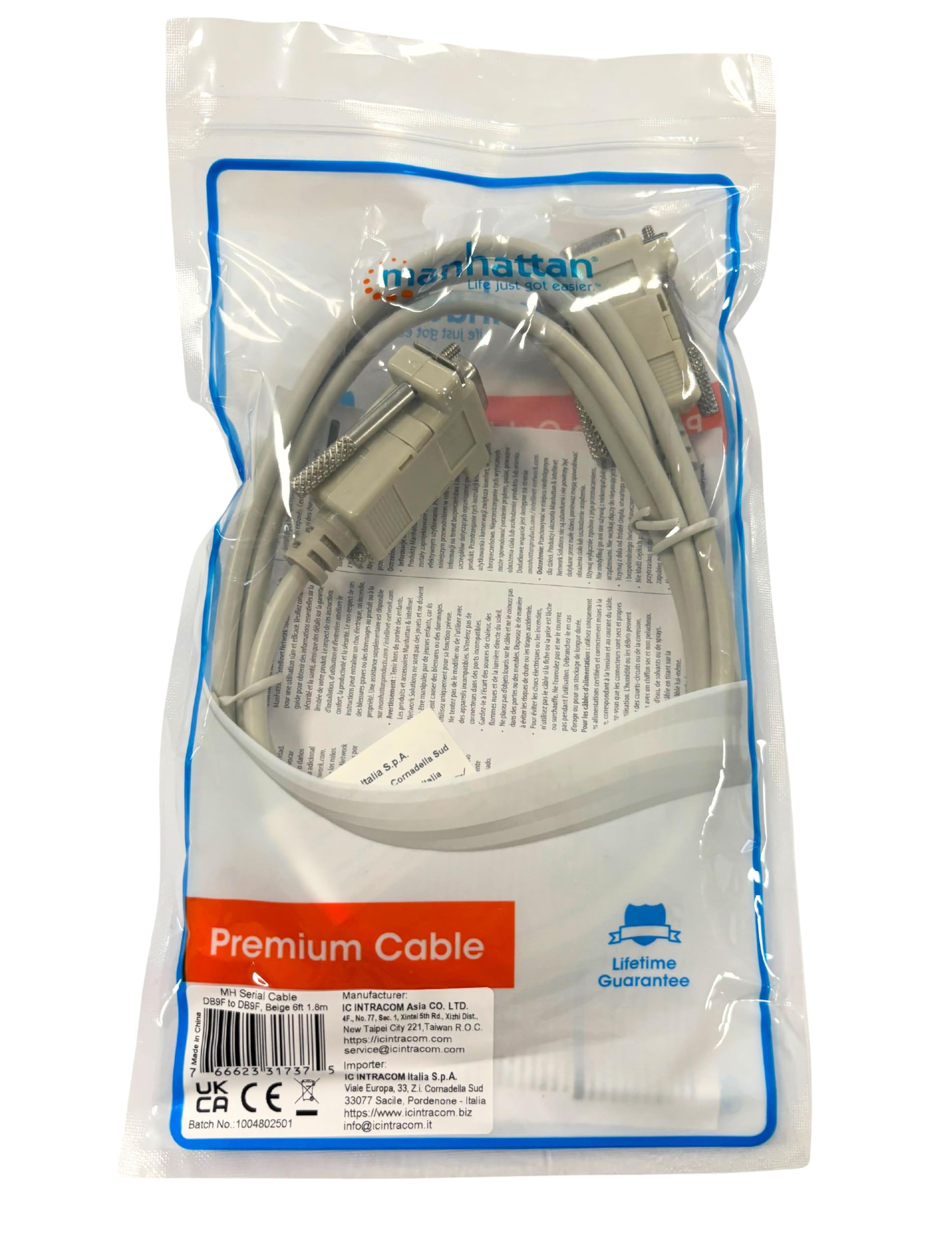 Cavo Pc/Pc Null Modem Cavo AT, AT cross over DB 9p. F/F 1,8 m